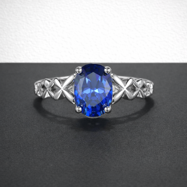 Bague bleue Bague pierre bleue intense 💙
