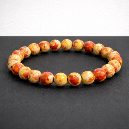 Bracelet couleur phénix Bracelet en perles marbrées phénix 🧡