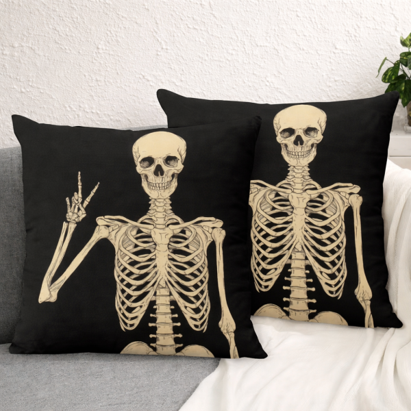 Housse coussin squelette 1 Housse de coussin squelette 🩻