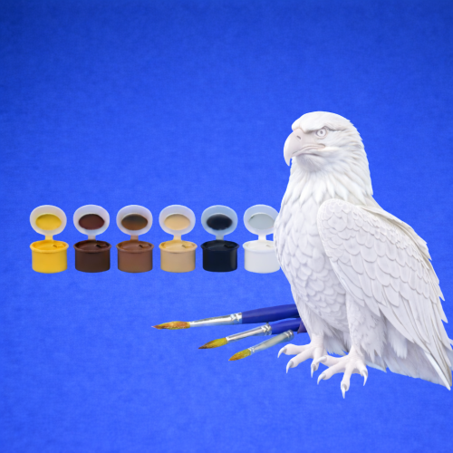 Kit créatif aigle tons naturels Aigle à peindre – Kit créatif 🎨🦅