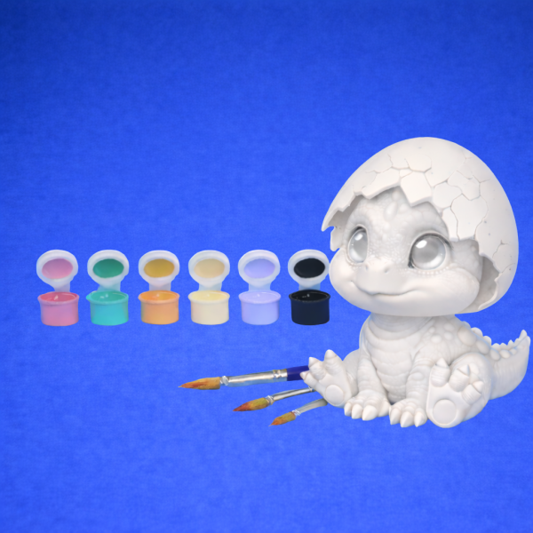 Bébé dinosaure œuf à peindre – Kit créatif 🎨🦖