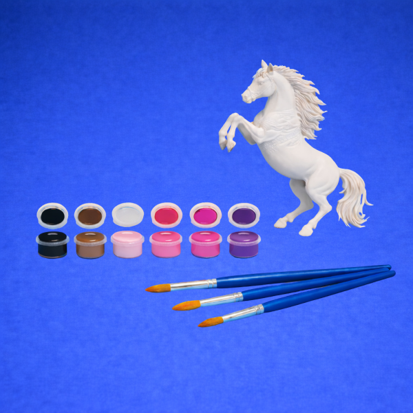 Kit créatif cheval tons roses Cheval à peindre – Kit créatif 🎨🐎