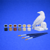 Kit créatif corbeau crane livre tons naturels Corbeau à peindre – Kit créatif 🎨🐦⬛💀📖