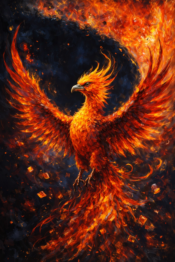 Phénix de Feu Mystique - Kit Peinture par Numéro 🔥