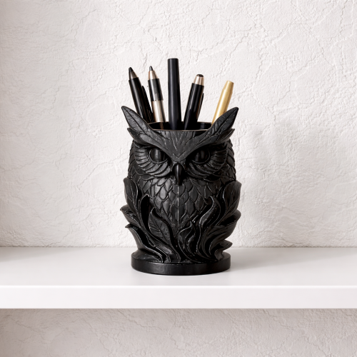 Porte crayon Hibou 1 Porte-stylo hibou 🦉