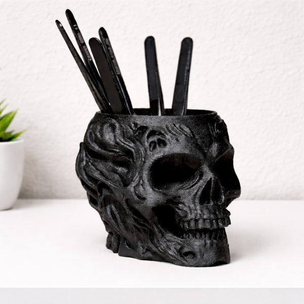 Porte crayon crane 1 Porte crayon crâne 💀