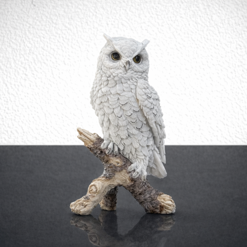 Statue hibou 2 Statue hibou blanc 🦉🤍