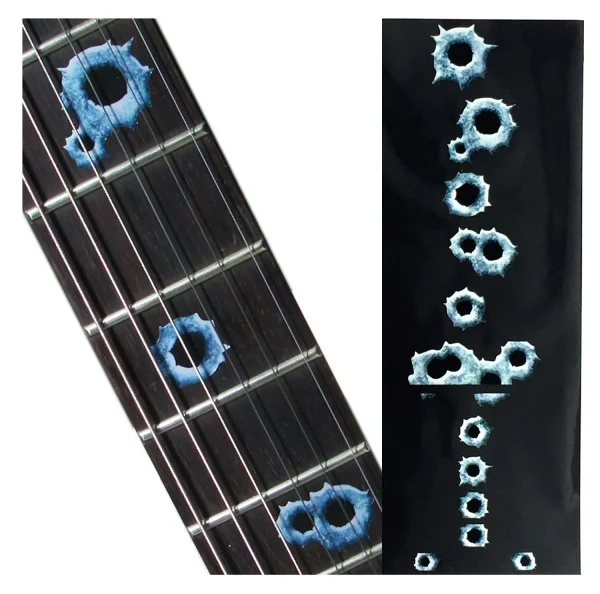 Stickers guitare balle blanc Stickers guitare impacts de balle 🔫