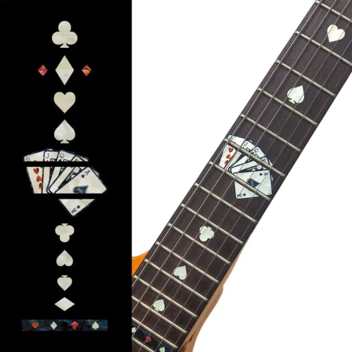 Stickers guitare carte blanc Stickers guitare carte 🃏