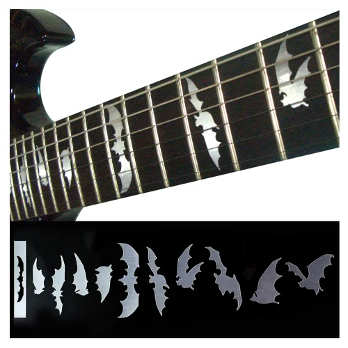 Stickers guitare chauffe souris blanc Stickers guitare chauve-souris 🦇