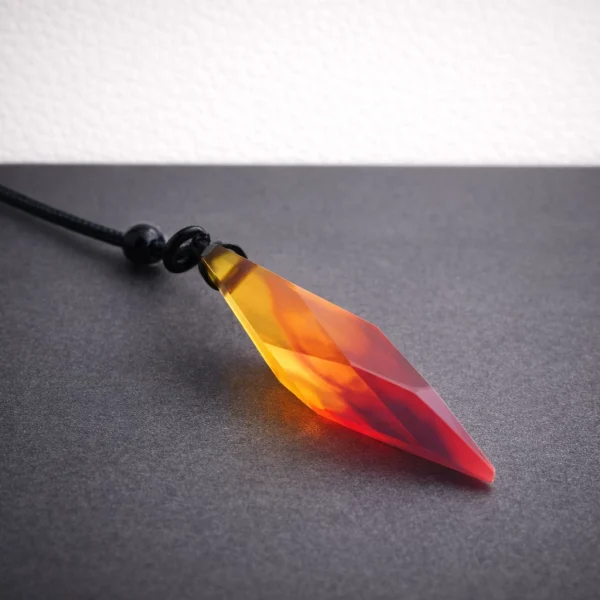 Collier pierre crepuscule 1 Collier pendentif flamme dégradé 🔥